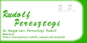 rudolf peresztegi business card